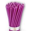 Danilovo - Candele in Cera d'Api, 50 Pezzi, Colore Viola, Candele Decorative per Preghiera, per Rituali, Decorazione o Candele di Compleanno, 16 cm x 0,5 cm