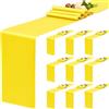 YMHPRIDE 10 pezzi Runner da tavolo giallo, Runner da tavolo in raso, 30 x 180 cm di lunghezza, Runner da tavolo in seta per Runner da tavolo matrimonio, festa, Runner da tavolo compleanno, banchetto