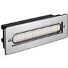ledscom.de Lampada per scale LED/apparecchio da incasso per interni ed esterni, angolare, acciaio inox, 198 x 61 mm, 2,2 W, 248lm, bianco caldo