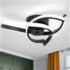 Vloitgol Plafoniera LED Moderno, 30W 3300LM Nere Lampada da Soffitto Design a Petalo, Plafoniere LED Soffitto per Soggiorno Sala da Pranzo Cucina Camera da letto Corridoio, Bianco Freddo 6500K
