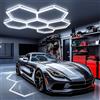 DIKHEE Lampada da Garage a LED a nido d'ape 6-esagonale, 248 W 6500 K Lampada da soffitto a LED deformabile Dly Hexagon Garage Luce per officina, magazzino, seminterrato, palestra