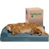 FurHaven Pinsonic - Cuccia rinfrescante per cani di taglia grande, con cuscini rimovibili e copertura lavabile, per cani fino a 43 kg - chaise longue Pinsonic trapuntata a forma di L - Bluestone,