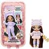 Na! Na! Na! Surprise Na Na Na Fuzzy Surprise Serie 1 - CATIE CAT - Bambola fashion snodata 18 cm - ispirata a un gatto con corpo floccato, berretto, occhiali, vestito e scarpe - Età 4+ anni