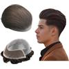 Mprosthesis Toupee - Toupee per uomo, 10 x 8, sistema di sostituzione dei capelli umani Hollywood, per uomini, protesi per capelli da uomo, unità biologiche, traspiranti (#2 marrone scuro)