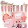 Start Makers Set Pennelli Trucco 36 Pezzi Professionale, Kit Trucco Completo con Spugnette, Cuscinetti, Borsetta e Accessori per Viso e Occhi
