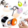 xinrongda Giocattolo per Gatti Elettrico con Telecomando, Giocattolo per Gatti Interattivo, Ricaricabile USB Intelligente Giocattolo Elettrico per Gatti, Giocattoli per Gatti da Interno e da Esterno(Arancione)