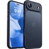 CANSHN Cover Opaca per iPhone Air(6,5 Pollici), [Protezione Completa Della Fotocamera] Custodia per iPhone 17 Air Traslucida Opaca Protettiva Sottile Antiurto - Nero