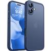 CANSHN Cover Opaca per iPhone 17 (6,3 Pollici), [Protezione Completa Della Fotocamera] Custodia Traslucida Opaca Protettiva Sottile Antiurto - Blu Profondo