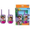 Lexibook, Dora l'esploratrice, Walkie-Talkie 200 m, Gioco di Comunicazione per Bambini, 2 canali di Comunicazione, Clip da Cintura, a batterie, Rosa, TW12DOR