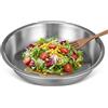 HEMOTON Piatto in acciaio inox, diametro 20 cm, piastre in metallo, piatti profondi da campeggio per bambini e adulti, stoviglie antiruggine, ciotola profonda 3 cm per insalata e zuppa,