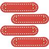 sourcing map 4 fondelli per borse all'uncinetto, 5,1 x 18 cm, fondo ovale in pelle, con fori, base per cuscino per borse fai da te, colore: rosso