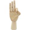Yefun Mano Modello in Legno, Yefun Destra/Sinistra Flessibile Mano in Legno Manichino Snodato per Artista Disegno Belle Arti(giusto, 7 inch)