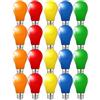 MZYOYO Confezione da 20 Lampadine Colorate A60 E27,3W Lampadina Colorata E27 Lampadina LED,Sostituisce 25 Watt,LED Colorata per luci a catena,Festa,Decorazione natalizia,Rosso Giallo Blu Verde Arancio
