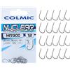 Colmic - 20 Ami da Pesca MR300 in Acciaio Carbonio Black Nickel, Taglia 16 - Ringed, Forced, Barb - Ultraleggeri e Resistenti - Ideali per Surfcasting Agonistico - Prodotto Ufficiale Colmic
