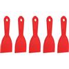 sourcing map 5 raschietti per stucco, larghezza 7,6 cm, in plastica flessibile, per stucco e vernice, per nastrare cartongesso, spalmare, pittura, graffio, colore rosso