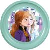 Tataway Disney Piatto piano azzurro per bambini in plastica Frozen resistente agli urti accidentali e riutilizzabile