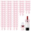 Minfuerang 50 Pezzi Fiocchi Regalo Decorativi,9x9cm (Rosa)