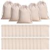 HJYIMYI 24 Pezzi Sacchetti in Cotone con Coulisse, Sacchetti Stoffa Riutilizzabili 15x20 cm Borsa in Cotone con Coulisse di Riempimento, per il Fai Da Te, Ramadan, Calendario dell'Avvento, Matrimoni, Feste
