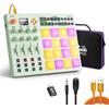Synido Wireless MIDI Pad Controller, USB ricaricabile Beat Maker macchina per la produzione musicale professionale con 16 RGB Beat Pad, schermo OLED, sequenziatore a 16 passi, MIDI In/Out/Thru