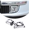 PIUGILH Adatto per Fiat 500 2011 2012 2013 2014 2015 Copertura del faro anti nebbia, Cornice decorativa per faro anti nebbia anteriore per accessori esterni Fiat 500 (argenteo)