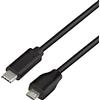 LogiLink Cavo di collegamento USB 2.0 tipo C a micro USB, per caricare dispositivi e sincronizzare dati, colore: nero, lunghezza cavo: 0,5 m