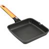 BRA Efficient Orange | Bistecchiera asador con Righe, 22 cm, Alluminio fuso con antiaderente Platinum Plus, Adatto per induzione