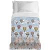 PENSIERI DELICATI Telo Copriletto 220x280 cm, Telo Singolo 100% Cotone Pique, Ideale Come Telo Arredo, Coperta Salva Letto 1 Piazza e Mezza, Fantasia Volare Arancio, 100% Made in Italy