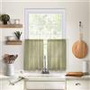 Elrene Home Fashions Cameron - Tenda da finestra con occhielli in tinta unita, per caffè/cucina, 76,2 cm di larghezza x 61 cm di lunghezza, confezione da 2, verde salvia