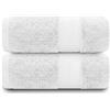 GC GAVENO CAVAILIA Set da bagno resistente allo sbiadimento, 700 g/m², qualità premium, extra assorbente, 100% cotone, egiziano, bianco, 2 pezzi
