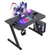 JUMMICO Scrivania Gaming 80 x 52 cm, Tavolo Gaming Ergonomica, Scrivania per Computer Postazione Gamer con Piano del Tavolo in Fibra di Carbonio Adatto Sia per i Giocatori Che per l'uso in Ufficio.