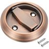 PATIKIL Maniglie per Porte Scorrevoli da Incasso Rotonda Maniglia per Porta Armadio Nascosto Rotondo in Acciaio Inossidabile 304 per Porte Cassetto, Rosso Bronzo