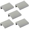 SOTECH 5 pezzi maniglie per mobili Blanket Jane 50 mm cromo opaco BA 32 mm maniglie per mobili per il montaggio sul lato interno del frontale incl. viti di fissaggio