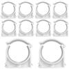 HLIWS 10 pezzi di fascettes universali per tubi singoli, fascette in plastica, fascette fisse in plastica per tubi dell'acqua, diametro interno 50 mm(bianche)