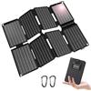 ELECAENTA 25W Mini Caricabatterie Solare Portatile, Pannello Solare Pieghevole 2 Porte USB-A e USB-C, IP68 Impermeabile per Cellulare/Tablet/Power Bank Campeggio Escursioni Emergenza