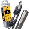 Amboss Werkzeuge 10x Punta Elicoidale Step Force Ø8,0 mm - HSS-G DIN 338 per acciaio, acciaio da costruzione, alluminio, metalli colorati AMBOSS WERKZEUGE® Punta per lamiere, profili - Esagonale per trapano, trapano a