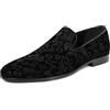 YFFUSHI Loafers Uomo Lusso Ricamati Scarpe Basse Comfort Mocassini Uomo da Guida Barca Classic, Blu, 45