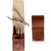 Tenartis Set Manicure & Pedicure Uomo 4 Pezzi in Vera Pelle Marrone - Tenartis 369 Made in Italy