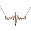Serebra Jewelry Battito del Cuore ECG Ciondolo con Collana | Argento Sterling 925 | Argento, Oro 18k, Oro Rosa 14k Medico Infermiera