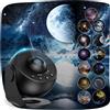 Macchiatto Upgrade Proiettore Stelle Soffitto Planetarium Projector PRO, Galaxy Projector Lamp with 13 Planet Discs, Timer, Luce Notturna Proiettore Stellato per Bambini Adulti Bianco