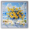 MOMAKA 5D DIY Diamond Painting Kit Fiore Completo, Finestra Pittura Diamante Fai Da Te Completo, Ricamo Strass Artigianato Artistico per La Decorazione Della Parete Della Casa 30x30 cm