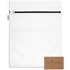 ALFIOKA Sacca Per Lavatrice Misura XXL (90x110) In Poliestere Premium, Resistente E Con Zip Anti Ruggine. Rete Fine E Permeabile. Sacchetto Grande Ideale Per Lavare Tende, Coperte E Lenzuola.