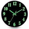 WIYETY Orologio da parete luminoso - Orologio da parete - 30 cm - Rumore di tic-tac - Numeri 3D luminosi - Funziona con pile - Facile da leggere - Grandi numeri - Per cucina, ufficio, camera da letto