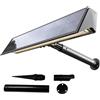 Solarsys - Illuminazione Solare - Faretto LED 6000K Bianco Freddo 400 Lumens, Sensore Crepuscolare‑Aurora, Supporto Regolabile, Luce Senza Fili per Giardino, Cortile o Terrazza