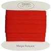designers-factory Nastro Sbieco di cotone per bordare cucito - Vari colori disponibili - Nastri per raffinate rifiniture in cotone piegato - Nastro Sbieco per tessuti (Di 10 metri, Rosso)
