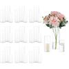 Glasseam Cilindro Vaso Per Fiori In Vetro Trasparente, 10 Set Glasseam Modern Basic Vasi Per La Decorazione Della Tavola Centrotavola Matrimoni Pampa Erba Portacandele Per Soggiorno Ornamenti, 15/20/25 Cm Alto