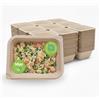 TREEPACK SO GREEN, SO STRONG! TreePack Vaschette per alimenti usa e getta monoporzione approvata Moca 50 pz, contenitori per alimenti compostabili per microonde, forno e freezer, Brevetto Easy Green da -20 a 200°C