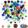 Yimomoyi Biglie di Vetro 100 Pezzi Colorate per Bambini, 14/16/25 mm, per Giochi di Marmo, Riempitivi di Vasi, Bomboniere