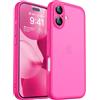 CANSHN Cover Opaca per iPhone 17 (6,3 Pollici), [Protezione Completa Della Fotocamera] Custodia Traslucida Opaca Protettiva Sottile Antiurto - Rosa Calda