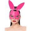 Smiffys Maschera da coniglio in similpelle rosa, con fibbia Halloween