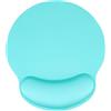 AOKSUNOVA Tappetino Mouse Ergonomico con Poggiapolsi Mouse Pad Azzurro | Mouse pad ergonomico con poggiapolsi in gel, superficie Lycra liscia e base antiscivolo per lavoro, studio e gaming